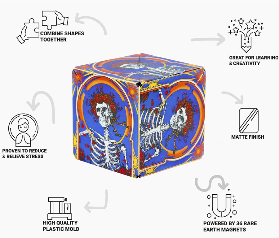 Grateful Dead x Shashibo | Award Wining 3D Magnetic Puzzle Box 