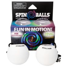 Load image into Gallery viewer, Spinballs LED Rechargeable Poi Set Glow.0
